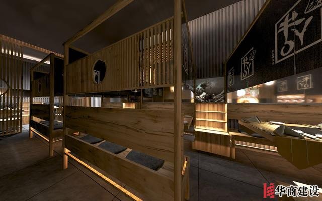 廣州170平日料店裝修，設計後實用餐位達到56位