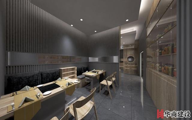 廣州170平日料店裝修，設計後實用餐位達到56位